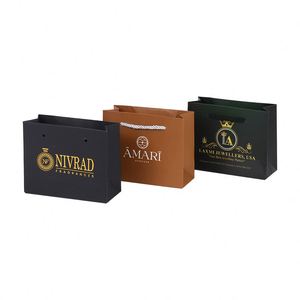 Wholesale Custom Cosmetic Fancy Black Gift Bags with logo Shopping Bag Hard Paper Bag for Christmas Customized - Product Image 3