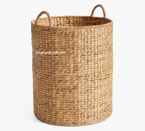 Panier de rangement artisanal en jonc de mer, panier tressé naturel pour l'organisation de la maison, le linge, les jouets, la couverture de pot de fleurs, écologique - Product Image 3