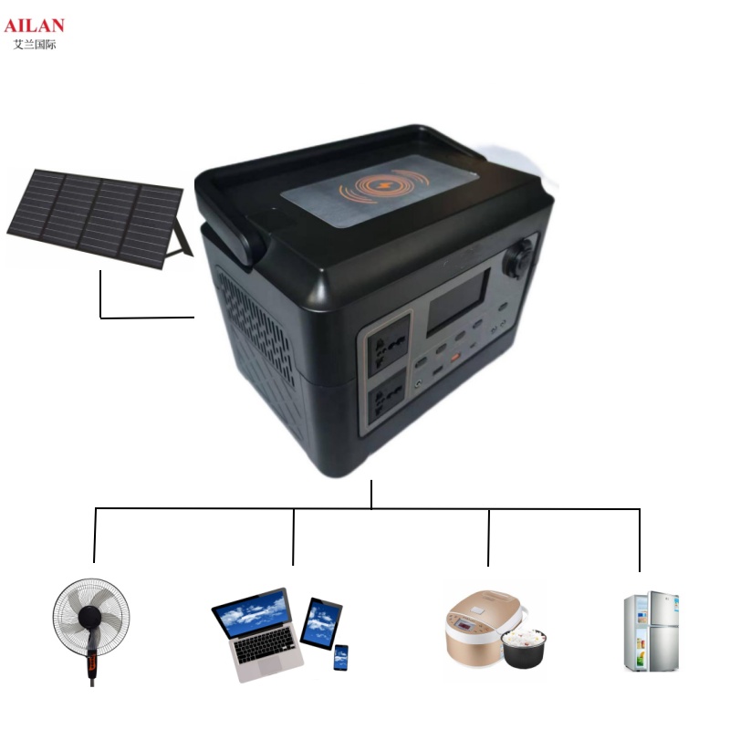 AL Supply 600W Power Station 550W Solar Panel Portable Power Source Laptop TV Camping LED Lighting Car Adapter CE Certificate