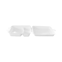 Contenedor de Alimentos de Espuma PP para Llevar, Alto Aislamiento, Multifuncional, Tapa Abatible, Caja Ecológica para Llevar, Alternativa a la Caja de Almuerzo de Espuma PS