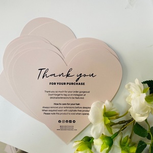 Carte de visite personnalisée de haute qualité pour petites entreprises - Papier d'art blanc Options de carton offset Forme de cœur Gaufrage Sérigraphie - Product Image 3