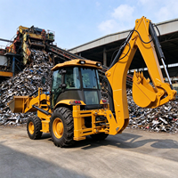Pengiriman Gratis Mini Backhoe Loader 4X4 Traktor Diesel Excavator dengan Komponen Inti Termasuk Pengiriman Gratis