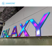 Panneau Néon LED Multicolore Programmable 3D à Effet Dynamique et Défilant pour Entreprises, Idéal pour Boîtes de Nuit et Hôtels