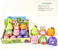Jouet Squishy en PU Fruits Merveilleux, Fruits Amusants à Presser, Anti-Stress, Fidget, 360 pièces
