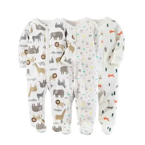Nuovo Design tutine a manica lunga per neonato vestiti per bambini pigiama di puro cotone muta da bambina
