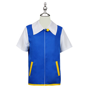 เสื้อแจ็คเก็ตคอสเพลย์สำหรับเด็กสไตล์อนิเมะสีฟ้าสีขาวสีเหลืองเครื่องแต่งกายฮาโลวีนเกมสวมบทบาท 5 ถึง 7 ปีวัสดุโพลีเอสเตอร์ - Product Image 1