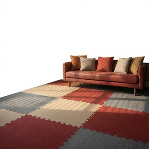 Tapis de sol en mousse EVA emboîtable de 10 mm, 60x60 cm, doux, antidérapant, réduction du bruit, pour bureau, atelier, hôpital - Product Image 1