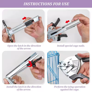 Sıcak satış küçük kıvrım C halka silah pense kuş tavuk güvercin tavşan kafes kelepçe bahar yük manuel bükümlü halka pense aracı - Product Image 3