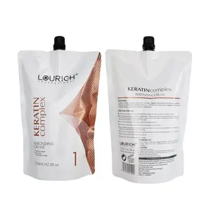 OEM Losion pengeriting rambut, krim pelurus rambut keratin halus harga permanen 1250ml * 2