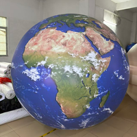 Ballon de boule de planète de lune géante gonflable d'éclairage personnalisé Lune gonflable flottante pour décoration de fête