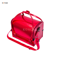 Pour KONCAI professionnel 3-en-1 ensemble maquillage Train Case mode chariot roulant cosmétique stockage et voyage boîte sac de transport