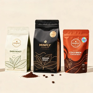 ผู้ผลิตถุงบรรจุภัณฑ์กาแฟกระดาษย่อยสลายได้แบบกำหนดเองสำหรับ OEM พร้อมวาล์ว ถุงแบบก้นแบนรักษ์โลก ขนาด 500 กรัม 1 กิโลกรัม ผลิตจำนวนมาก - Product Image 4