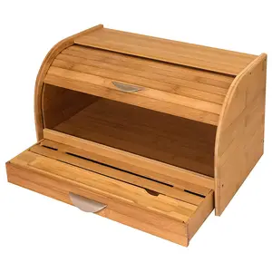 फैक्टरी मूल्य खाद्य सुरक्षा लकड़ी Breadbox कस्टम बांस रोटी बॉक्स