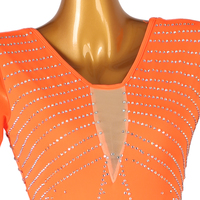 Offres Spéciales Nouveautés Bonne Qualité Performance Scène Salle De Bal Orange Matric Robes De Danse Romantique Vêtements De Danse