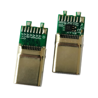 Conector USB Tipo C Macho de 24 Pines, USB4 40Gbps, Thunderbolt 5 80Gbps, E-mark, 240W PD, 5A 48V, SMT, para PCB de Montaje a Través de Orificio