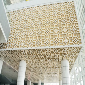 Panneau de mur-rideau en alliage d'aluminium creux gravé et thermolaqué, couleur et taille personnalisées pour l'extérieur des bâtiments publics - Product Image 1