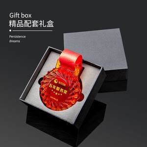 Jadevertu 2024 haut de gamme médaille liuli matériel couleur glaçure cristal pour personnalisé personnaliser cadeau médaille de cristal - Product Image 3