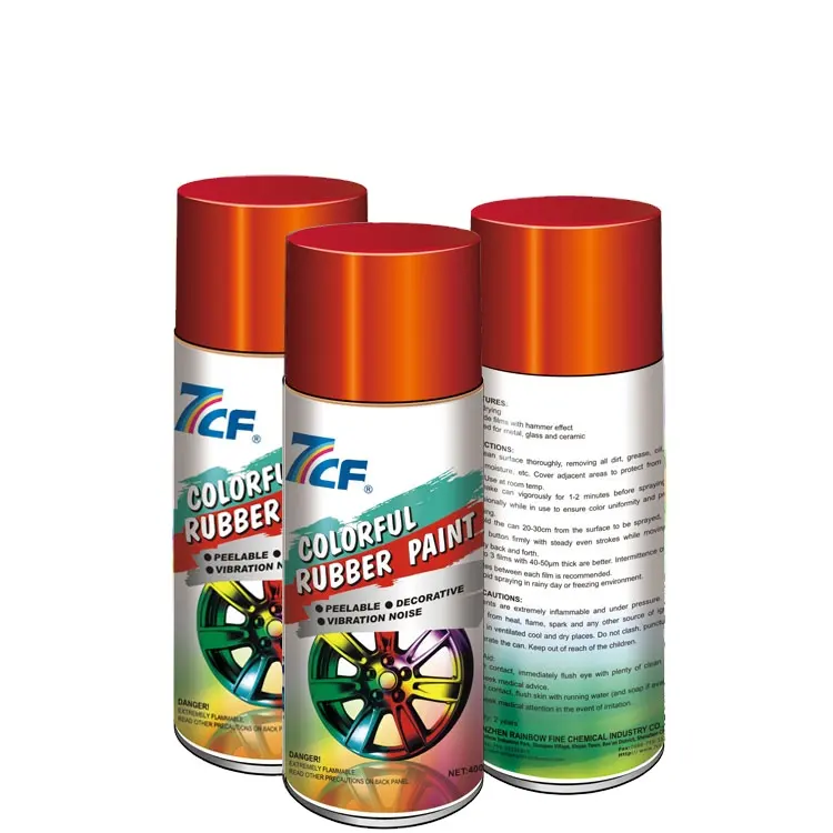7CF Aerosol Protect Automotive Car wheel Colorful Rubber Paint