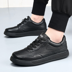 New style men's casual shoes - genuine <b>leather</b>, comfortable men's <b>leather</b> shoes, white <b>sneakers</b>, board shoes, men's shoes, trend - Product Image 3