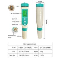 Testeur multi-paramètres de qualité de l'eau 7-en-1 Ph Tds Ec Meter Support OEM personnalisable à prix compétitif