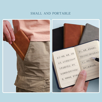 Carnet en cuir imperméable A7 avec logo personnalisé, mini-agenda portable, papier épaissi