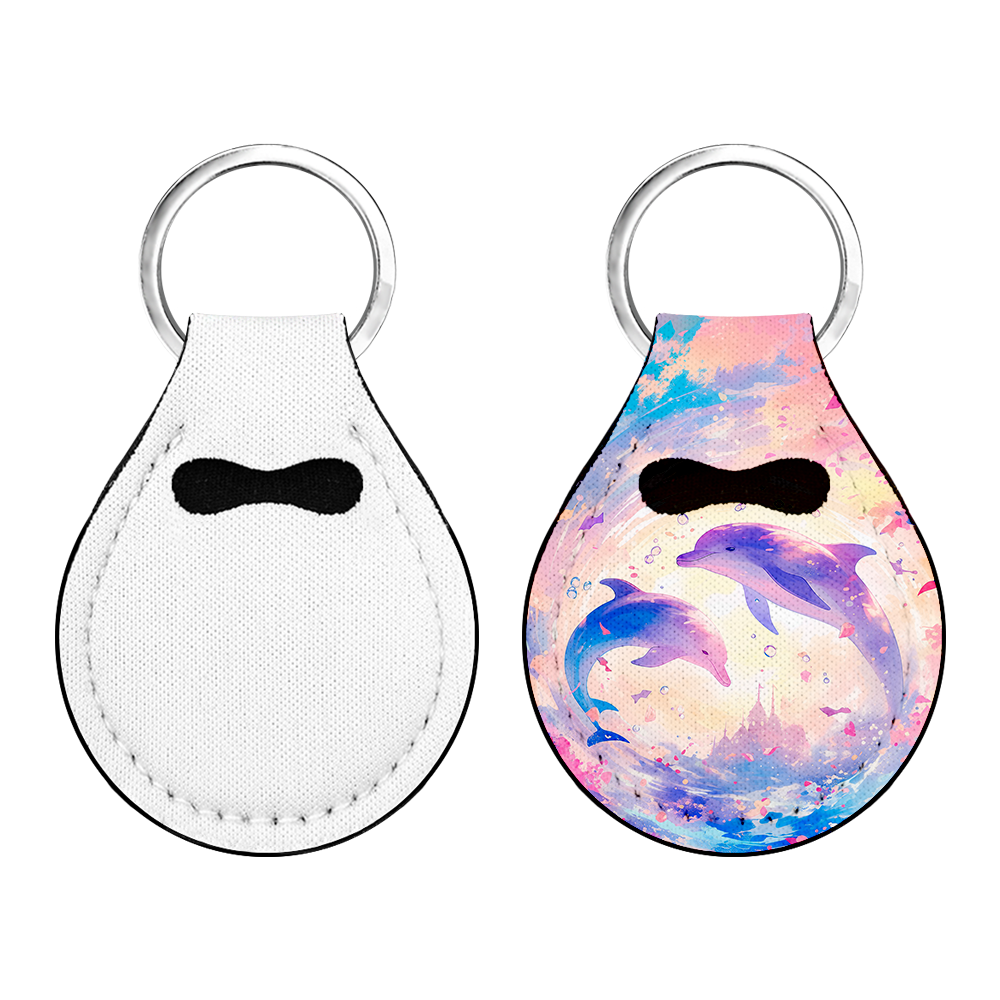 Blank: Round shape  coin pouch keychain