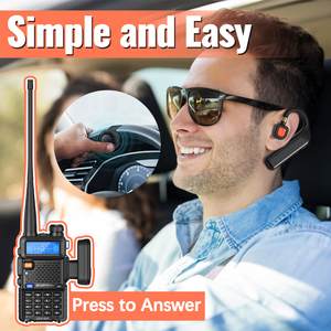 Auricular Inalámbrico ABBREE para Walkie Talkie, Repuesto de Auricular <span class=keywords><strong>Manos</strong></span> <span class=keywords><strong>Libres</strong></span> para Baofeng UV-5RH UV-32 DM-32 UV-5R MINI UV-21 - Product Image 2