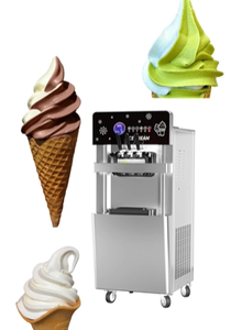 เครื่องทำไอศกรีมนุ่ม3รสชาติอุปกรณ์ครัวทำจากสแตนเลสใช้ในเชิงพาณิชย์แบบอัตโนมัติ - Product Image 3