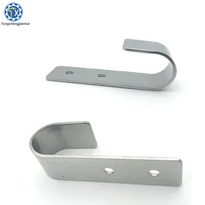 Flat Hook Custom Made Precision Sheet Metal Punch Stamping Bending Single Flat Steel J Shape Hook For Wall