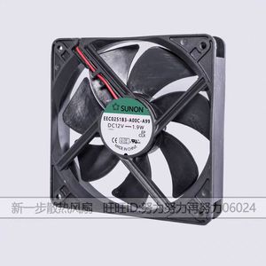Sunon Eec0251b3 A00c A99 12V 1.9W 120x120x25mm Dual Ball Bearing <b>Computer</b> <b>Case</b> Fan - Product Image 2