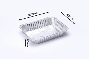 Nhiệm Vụ Nặng Nửa-Kích Thước Trung Bạc Nhôm Lá <span class=keywords><strong>Container</strong></span> Dùng Một Lần Hình Chữ Nhật Nhôm Lá Bánh Rang Khay Tấm - Product Image 2