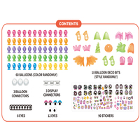 Machine à ballons éducative en plastique JOYSUNTOYS avec gonfleur et lanceur de balles collantes pour enfants, certifiée STEM EN71