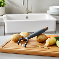 Éplucheur de pommes de terre Yline Soft Collection en métal et plastique PC écologique, outils à légumes quotidiens pour la maison et les hôtels, en acier inoxydable