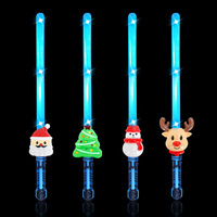 Sabre laser en plastique pour enfants, motif dinosaure de dessin animé, lumineux et musical, pour Noël et Halloween, accessoire de jeu, pour les 4-6 ans