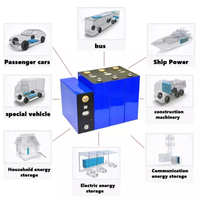 Cellules de batterie LiFePO4 3,2 V 314 Ah, cellule prismatique au phosphate de fer et de lithium 3,2 volts 314 Ah pour stockage solaire, 8000 cycles