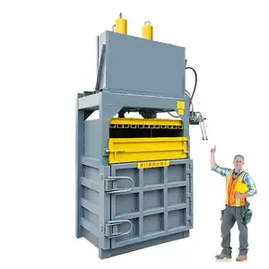 waste cardboard compactor baler vertical compressing bale machine