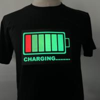 Panneau Led Tshirt Personnalisé EL Flash Tshirt Son Activé Égaliseur LED DJ T-Shirt pour Bar Rock Disco DJ