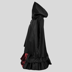 European Style Court Dress Plus Size Red Black Gothic Cosplay Costume For Halloween Drama Role Playing - Product Image 4