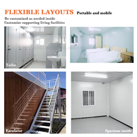 Modulaire 20 pieds 40 pieds Portable Conteneur Pliable Maison Chine USA Pré Manufacturés Travailleur Dortoir Prix pour Vente