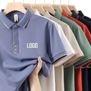 เสื้อโปโลผู้ชายผ้าฝ้ายขายส่ง ปักลายโลโก้ตามสั่ง เสื้อผ้าลำลองหรูหราสำหรับเล่นกีฬา เสื้อโปโลสำหรับเล่นกอล์ฟระดับไฮเอนด์สำหรับผู้ชาย - Product Image 3