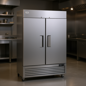 Congélateur vertical commercial Vevor, 44,21 pieds cubes, acier inoxydable, double porte, dégivrage automatique, température unique, électrique - Product Image 2