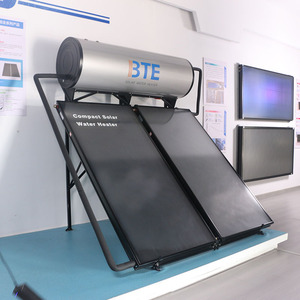 Chauffe-eau solaire BTE avec réservoir en acier inoxydable, panneaux plats, collecteur solaire et pompe sans pression - Product Image 2