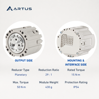 Actionneur de joint robotique planétaire 15 Nm 63 mm CAN/CAN FD Module de joint intégré APM-063-050-R29 pour robots humanoïdes et industriels