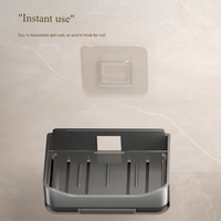 Support mural de salle de bain en ABS pour savon et accessoires, sans perçage, pour usage domestique
