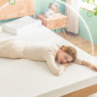 Matelas de lit en caoutchouc naturel pur à 100 %, couche organique en silicone TPE, hôtel Shandong, taille King Queen, housse en coton, écologique