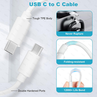 2 in 1 PD 20W USB C Charger Pengisi Daya Cepat Quick Charge 3.0 Adaptor Pengisi Daya Ponsel untuk iPhone 17 16 15 Huawei Samsung