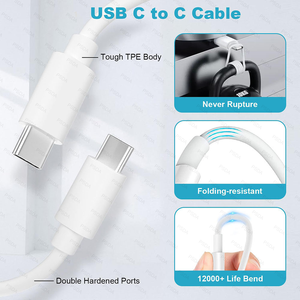 Cargador USB C 2 en 1 PD de 20 W, Cargador de <span class=keywords><strong>Carga</strong></span> Rápida, Cargador Rápido 3.0, <span class=keywords><strong>Adaptador</strong></span> de Cargador de Teléfono para <span class=keywords><strong>iPhone</strong></span> 17 16 15 Huawei Samsung - Product Image 3
