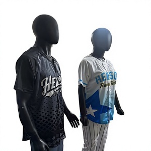 Uniforme de Béisbol Personalizado Long Mission Industry para Hombre, Transpirable, 100% Poliéster, Jersey Blanco, Azul y Negro, con Detección de Agujas, para Adultos - Product Image 2