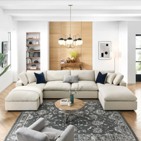 Fabricant professionnel Nouveau style de salon Canapé couleur unie, élégant et confortable en tissu pour les espaces modernes