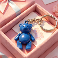 Llavero de Metal Personalizado con Forma de Oso, Bonito y Moderno, Grabable, para Fabricantes OEM al por Mayor